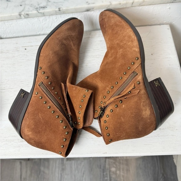 SAM EDELMAN Paola Studded Suede Ankle Boots - Picture 3 of 7